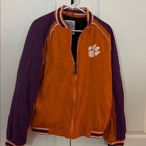 Clemson Full-Zip Quilted Jacket with Paw Print